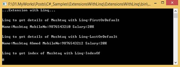 How To Use Extensions For LINQ